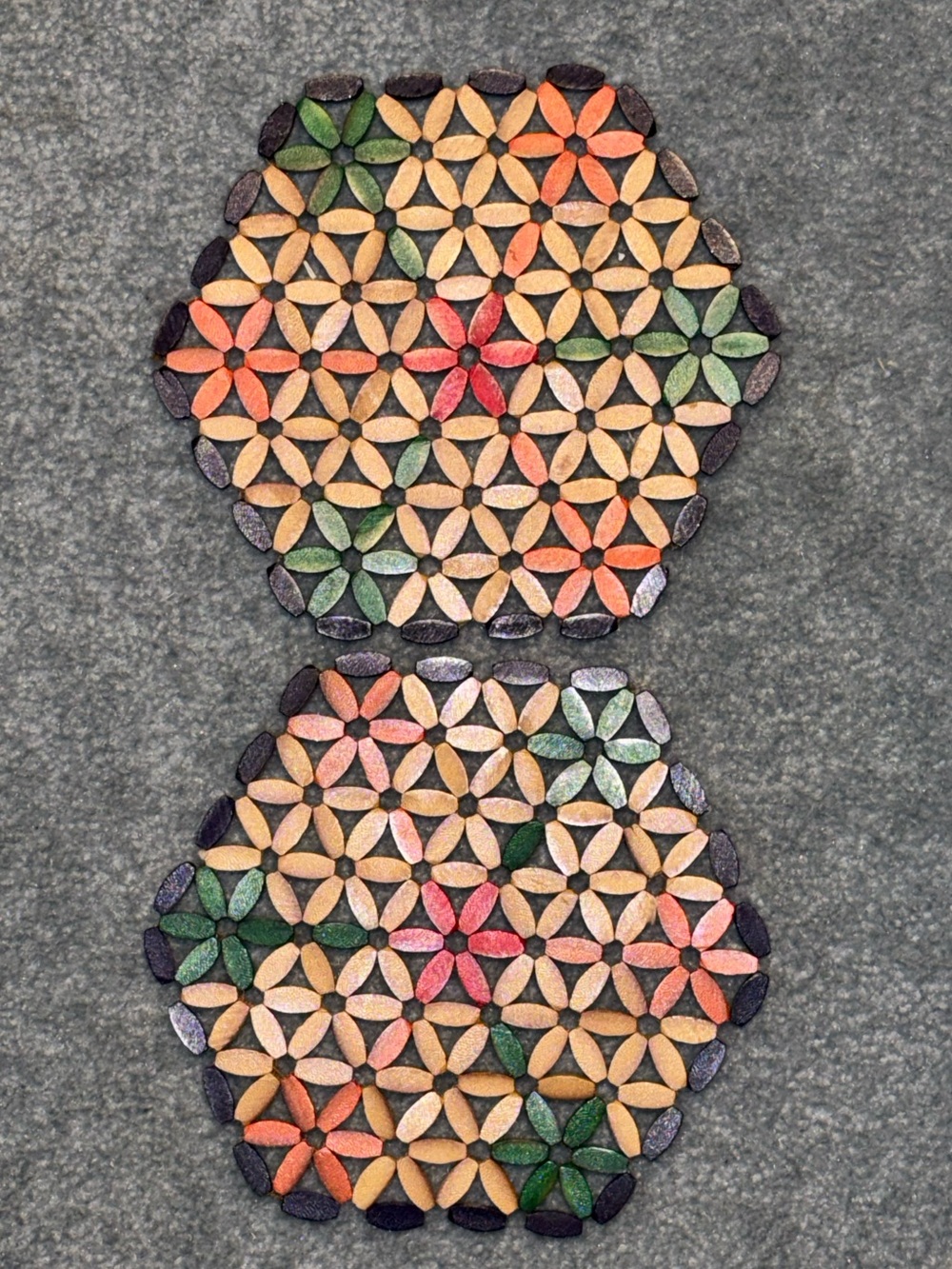 Set of 2 bamboo trivets